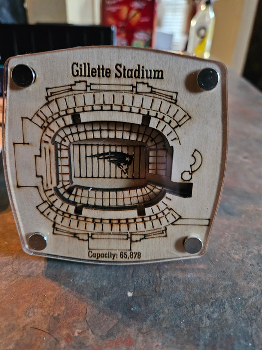 Gillette Stadium Multi-Layered Stadium Coasters