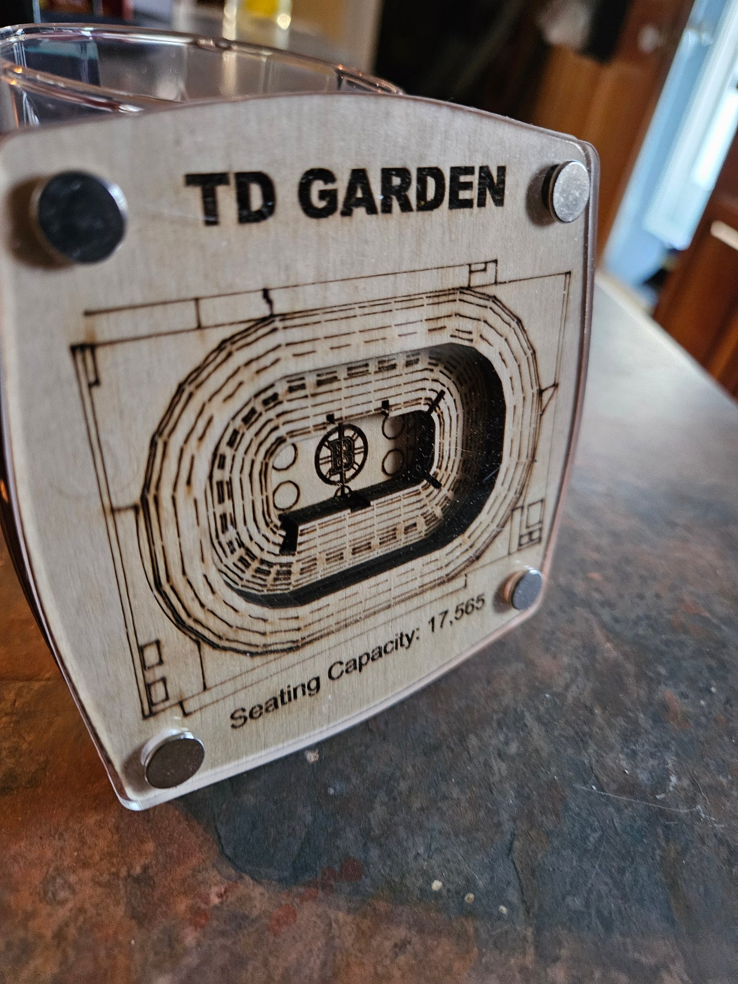 TD Garden Bruins Multi-Layered Stadium Coasters