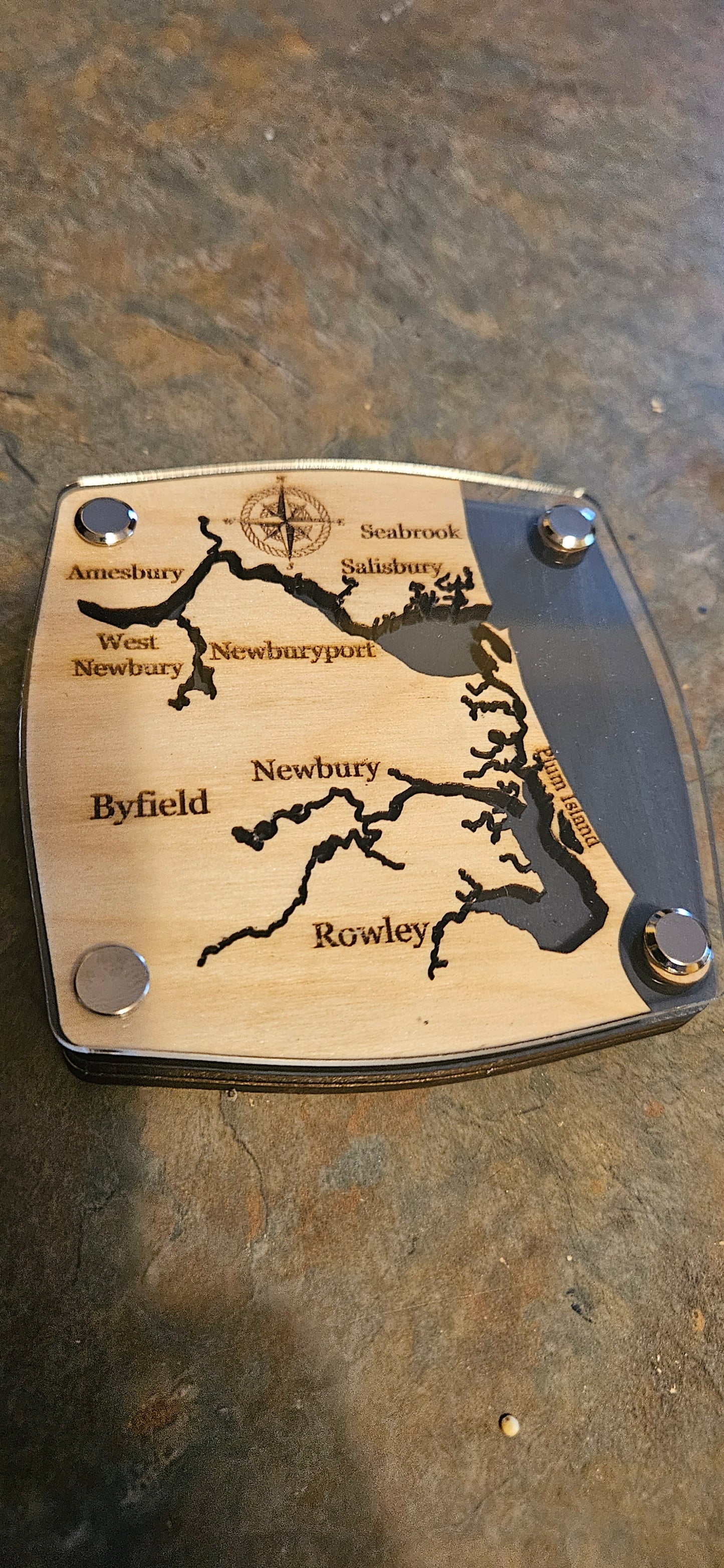 Newburyport MA Multi-Layered Coasters