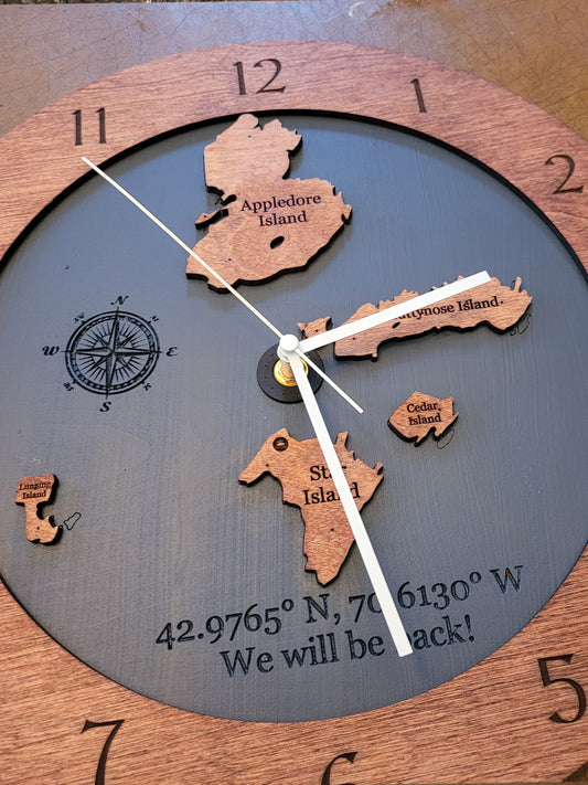 Isles of Shoals NH Time or Tide Clocks