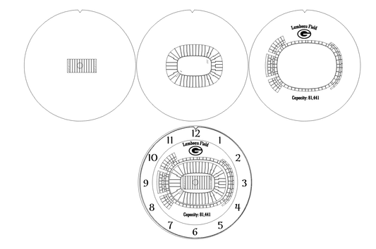 Lambeau Field Stadium Clock