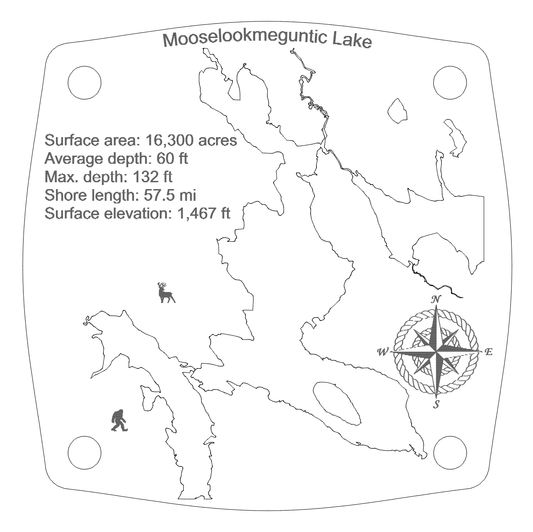 Mooselookmeguntic Lake Multi-Layered Coasters