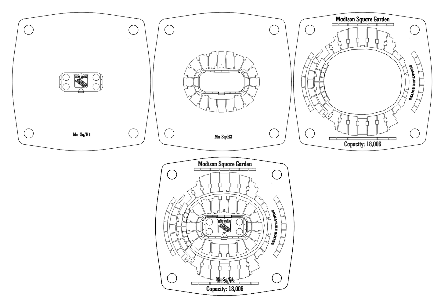 Madison Square Garden Multi-Layered Stadium Coasters